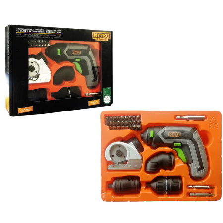 Wkrętak akumulatorowy 4V MAX końcówki NITEO TOOLS